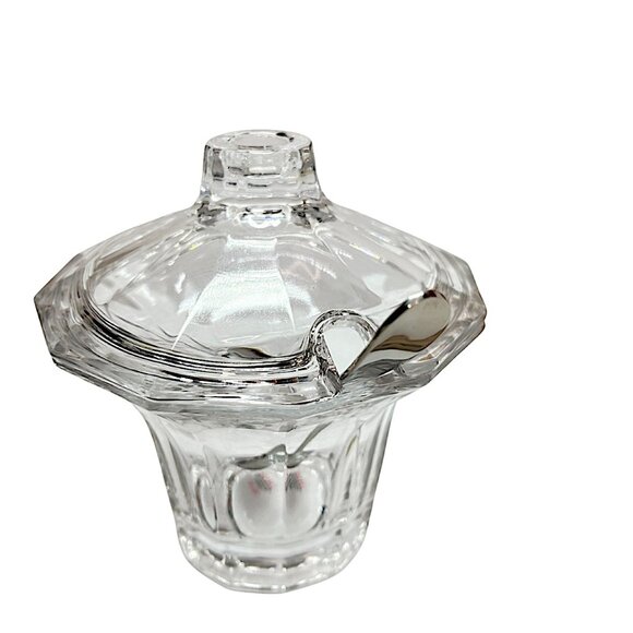 VTG Dansk International Design LTD Full lead Crystal Condiment Jar W/Lid & Spoon - Picture 1 of 10